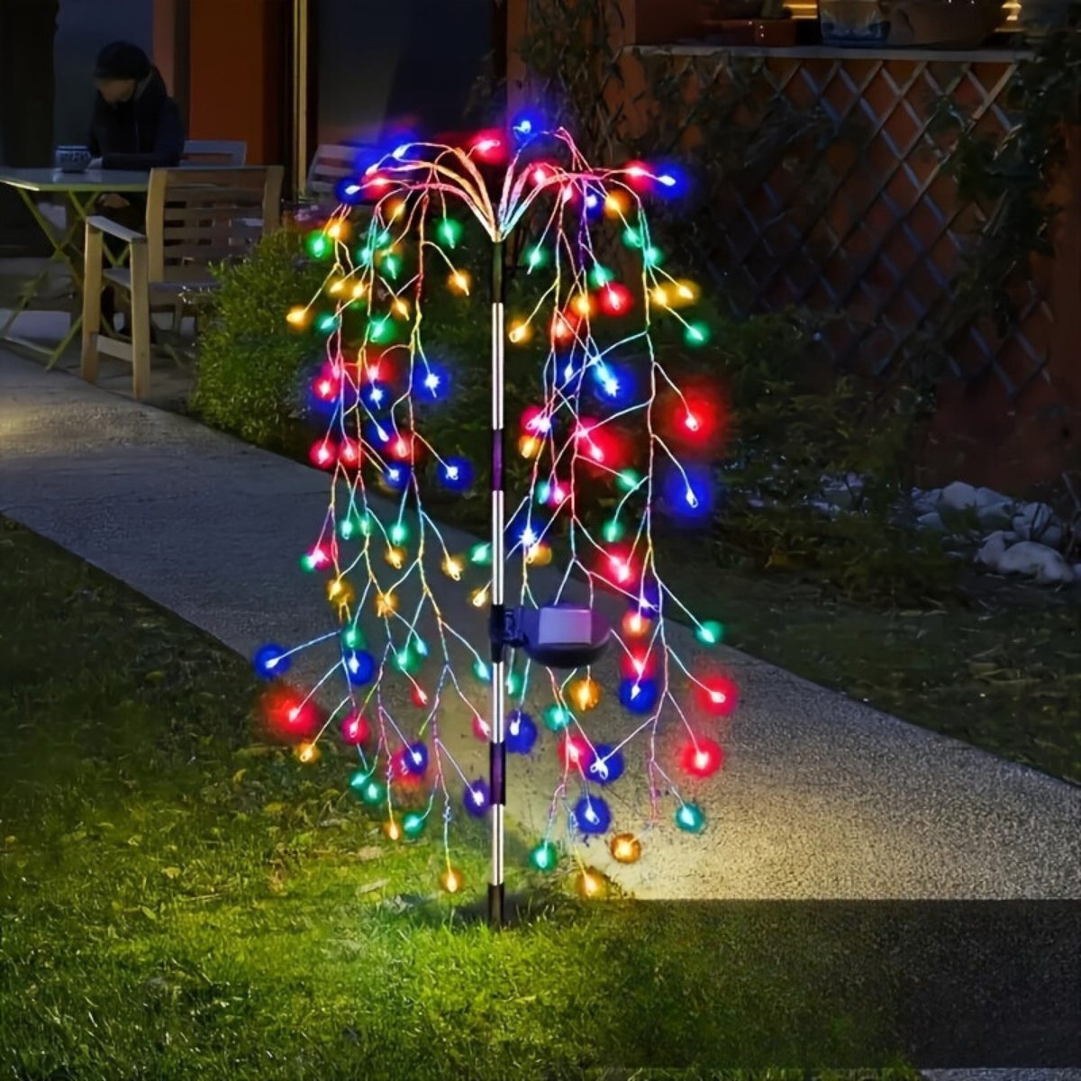 SolarGlimmer - Lampe de jardin solaire avec 8 modes d'éclairage