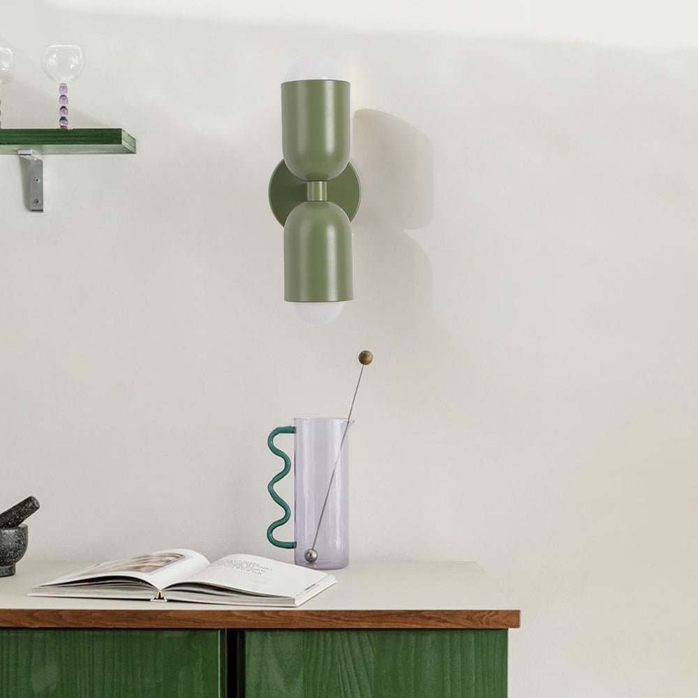 Applique Murale LED Morandi Moderne 2 Flammes Noire Intérieur/Couloir Métal
