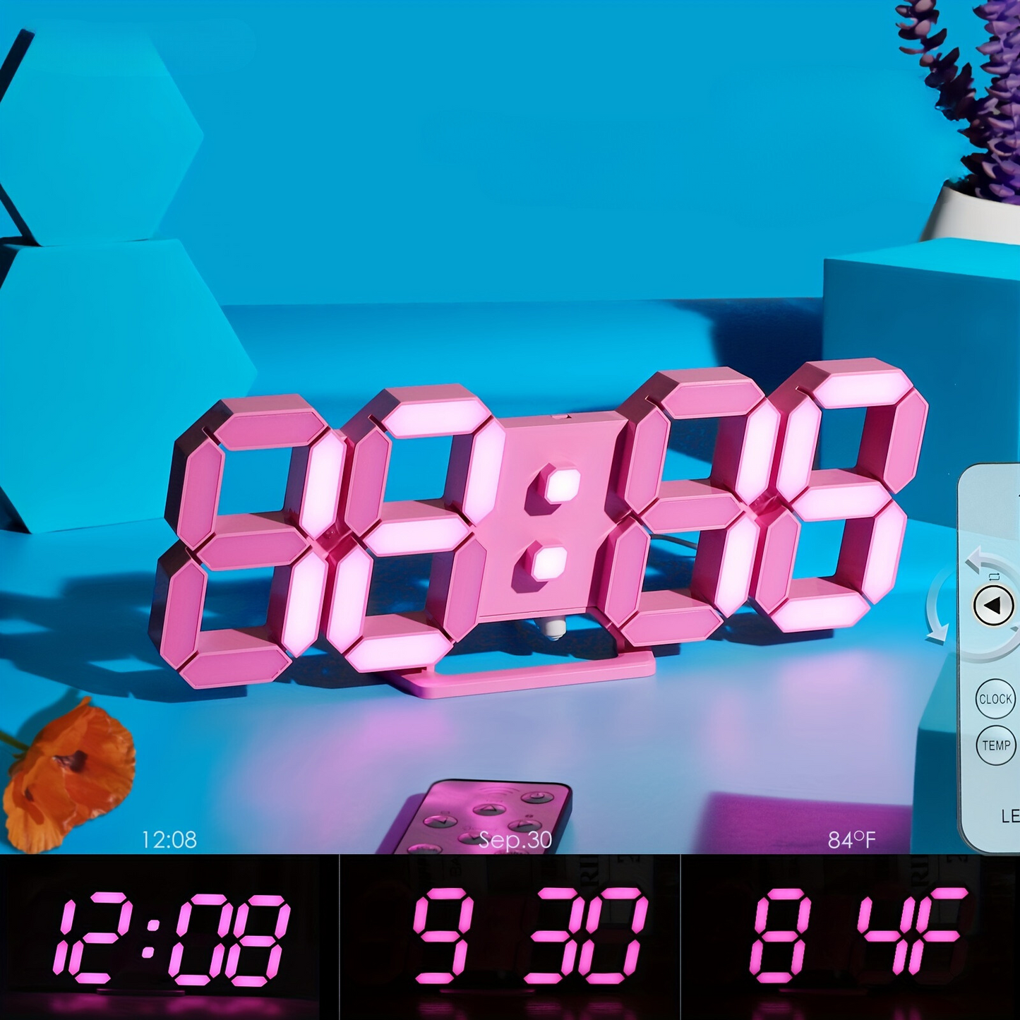 LuxTime – Réveil LED numérique élégant avec atténuation