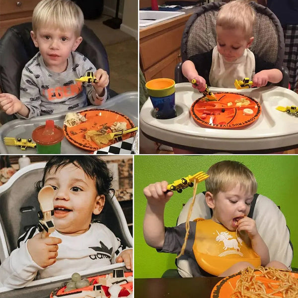 ConstructoFork - Ensemble de couverts pour enfants robuste pour la construction