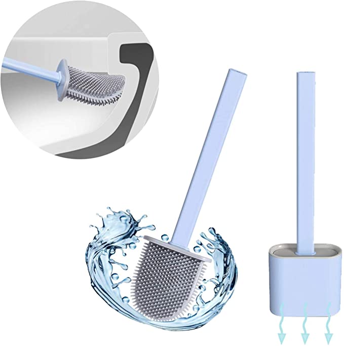 ChoreBuddy – Ensemble de brosse de toilette en silicone durable