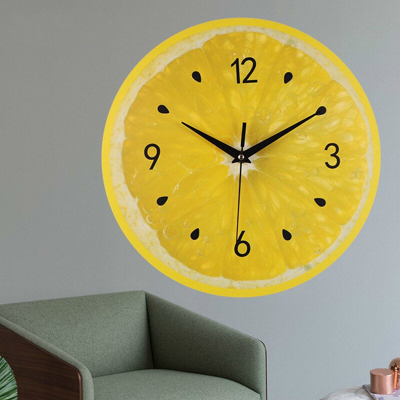 Horloge mural inspiré par le citron pour une cuisine joyeuse