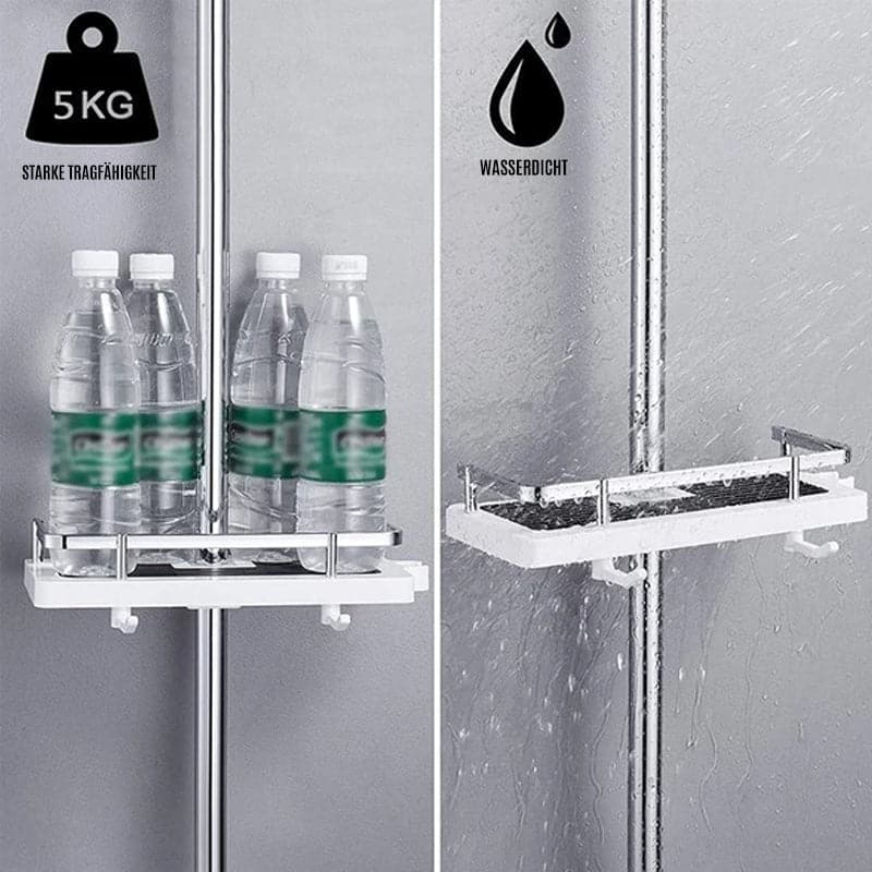 Support de rangement pour barre de douche dans la salle de bain