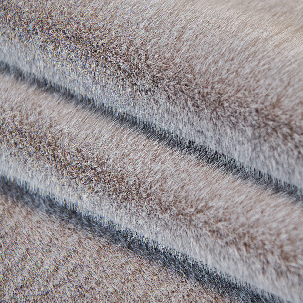 Faux-Mink-Fur Tapis Antidérapant Housse de Canapé