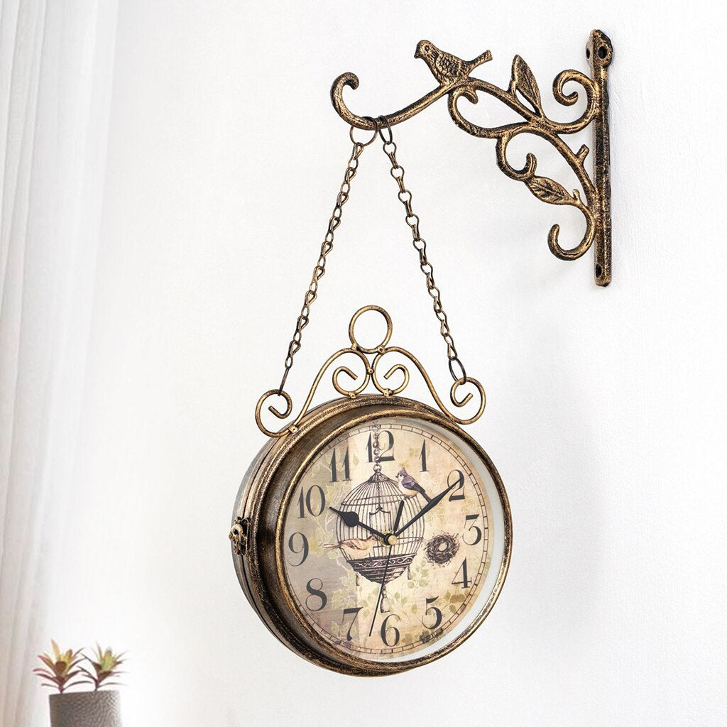 Horloge de Station Floroux | Horloge Murale Élégante pour une Ambiance Nostalgique