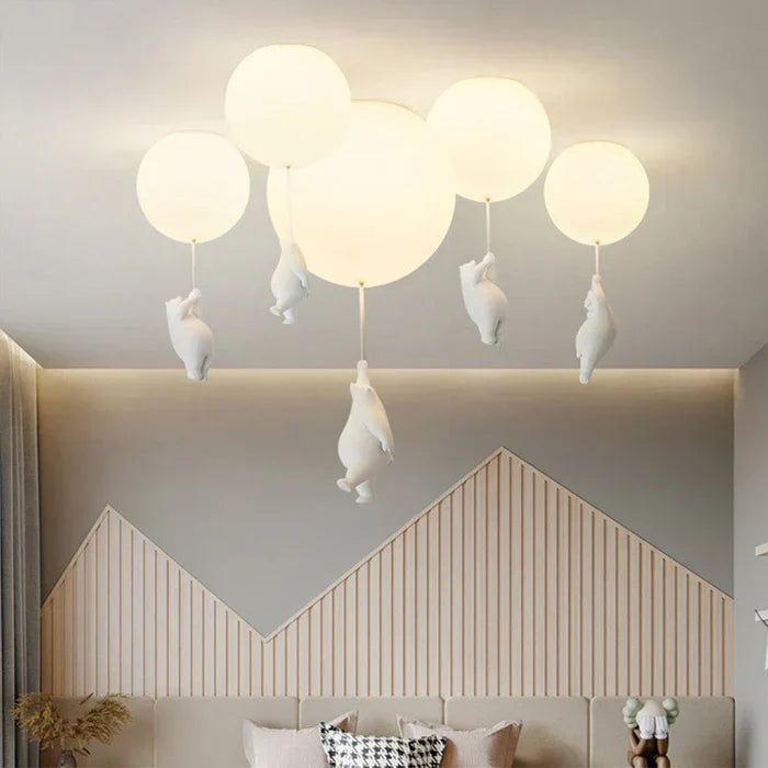Lampe de plafond pour enfants avec ours et ballon - CloudBear