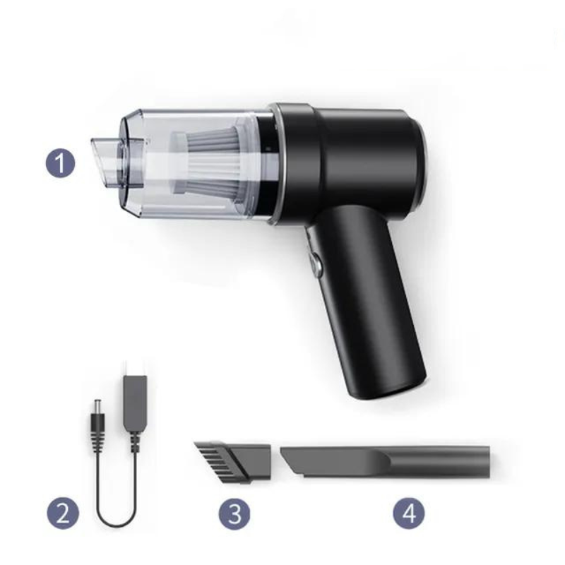 TurboClean | Aspirateur de voiture sans fil puissant 2-en-1