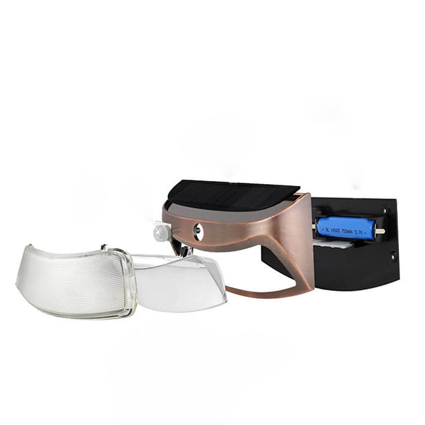 Floroux Lampe murale solaire | Design en forme de trapèze | Fonctionnement solaire | Éclairage extérieur LED