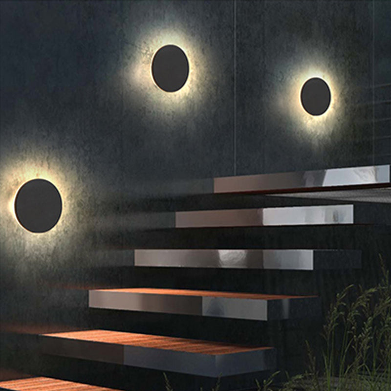 Floroux - Applique murale LED moderne élégante en métal noir pour une utilisation intérieure et extérieure