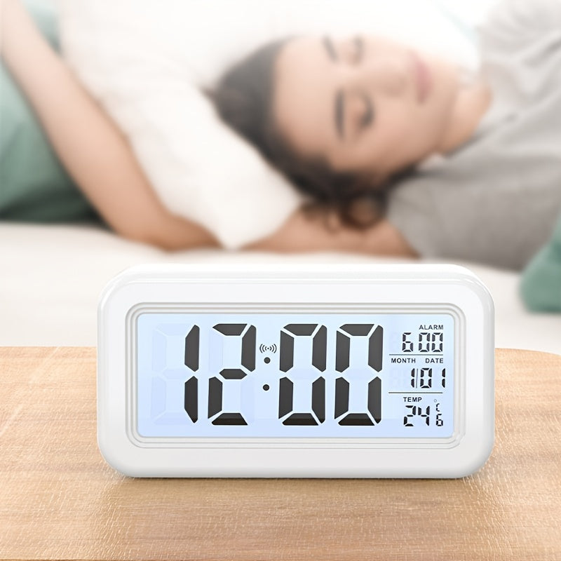 Horloge Réveil Floroux avec Écran LCD - Affichage de la Date et de la Température