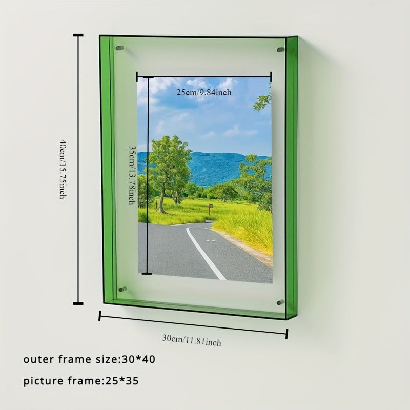 AcrylicFrame – Cadre photo vertical moderne pour table et mur