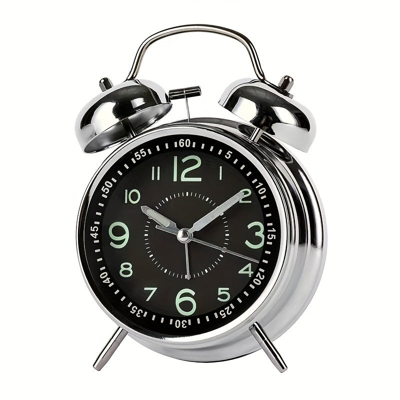 RetroBell Horloge – Réveil Silencieux Élégant avec Éclairage