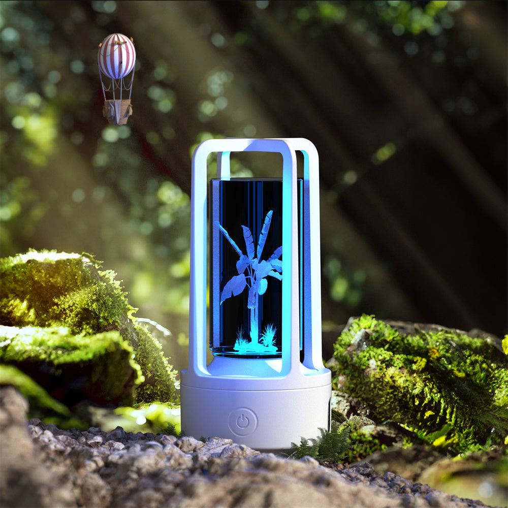 2-en-1 Blanc Landmark Lampe de nuit en cristal et haut-parleur Bluetooth Lampe de bureau