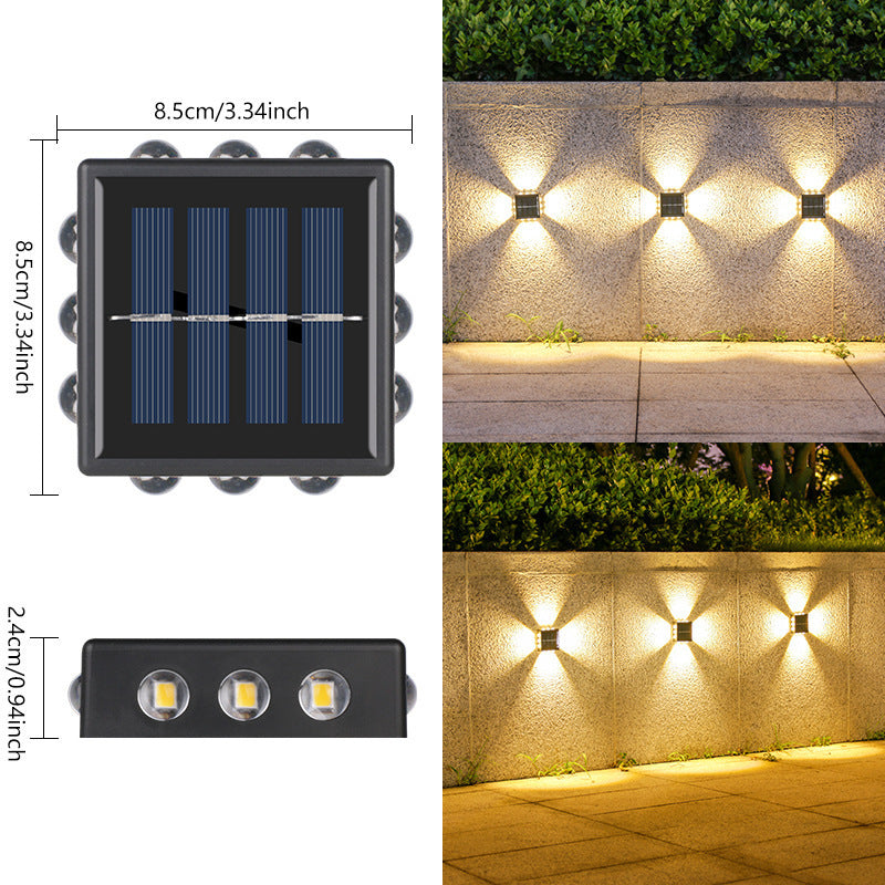Floroux - Lampe murale solaire LED étanche pour espaces extérieurs