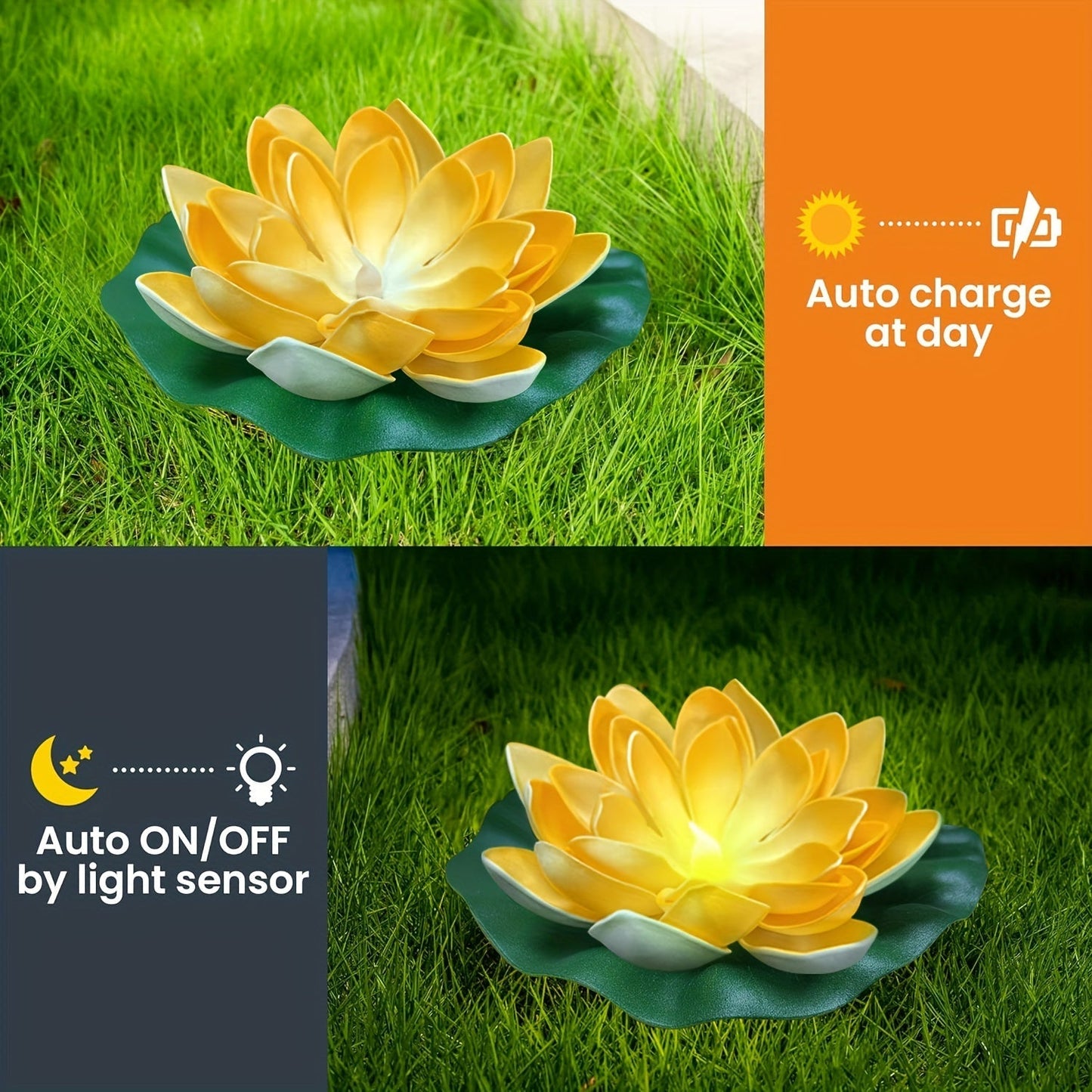 SolarLily – Lanternes solaires LED Lotus élégantes