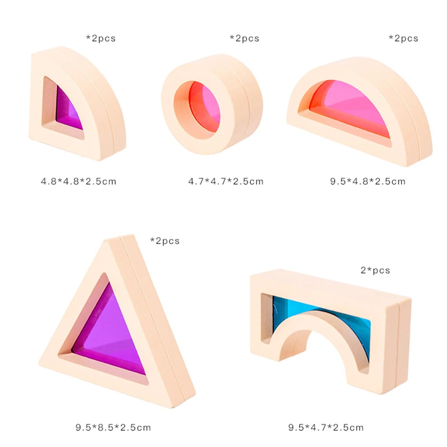 CreativeBlocks – Blocs de jeu en bois colorés pour enfants