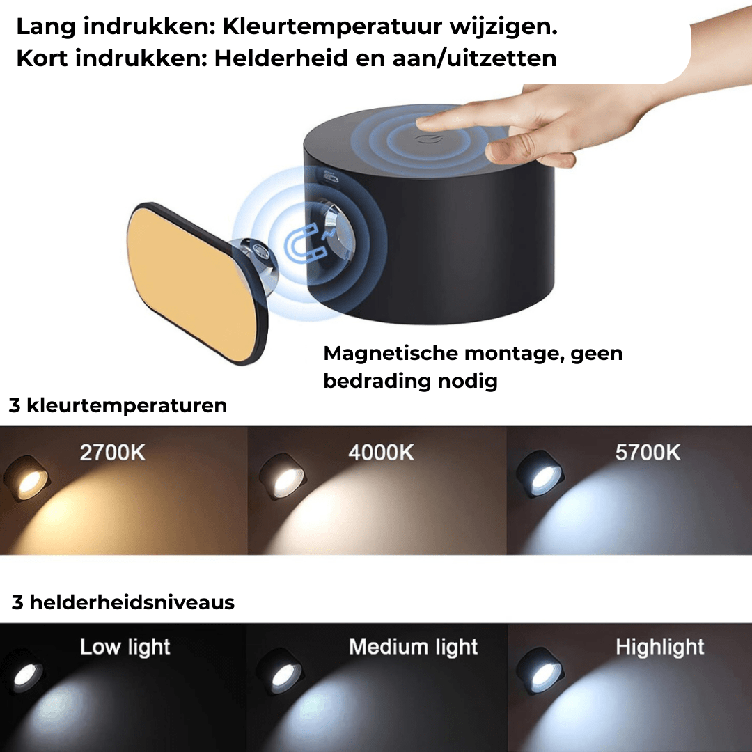 Lumiflex - Lumière murale sans fil 360°