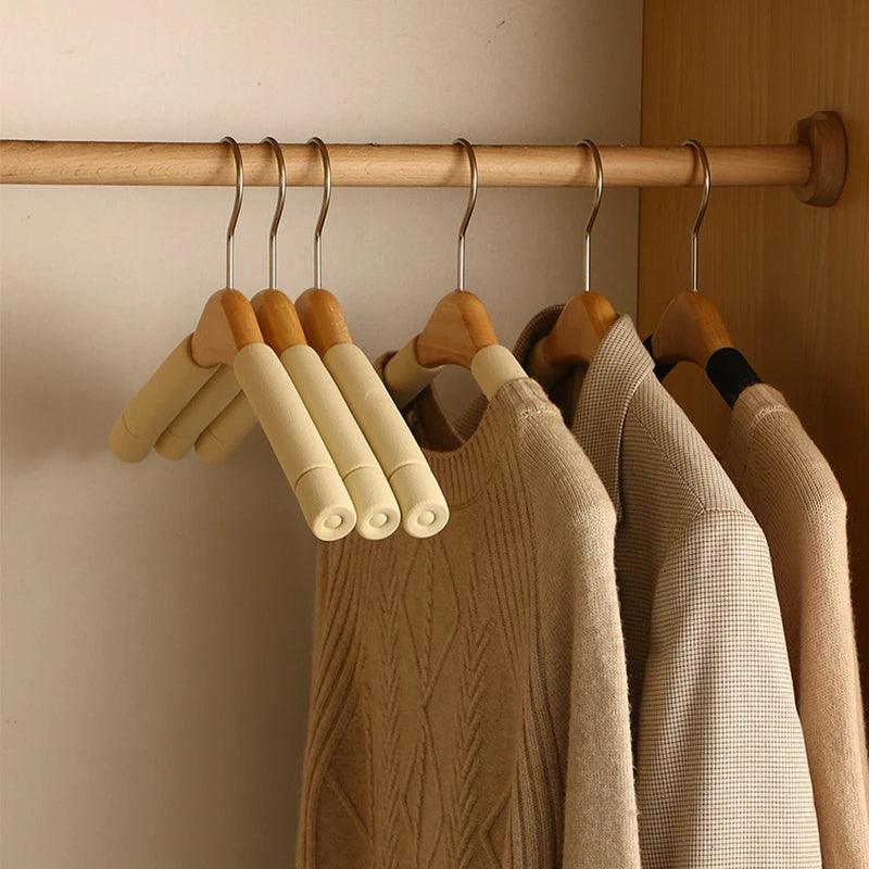 5 Pièces Porte-éponges en Bois Massif │ Organisateur de Vêtements Antidérapant Rotatif 360° Moderne