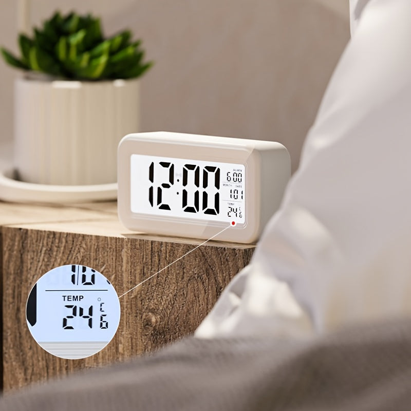 Horloge Réveil Floroux avec Écran LCD - Affichage de la Date et de la Température