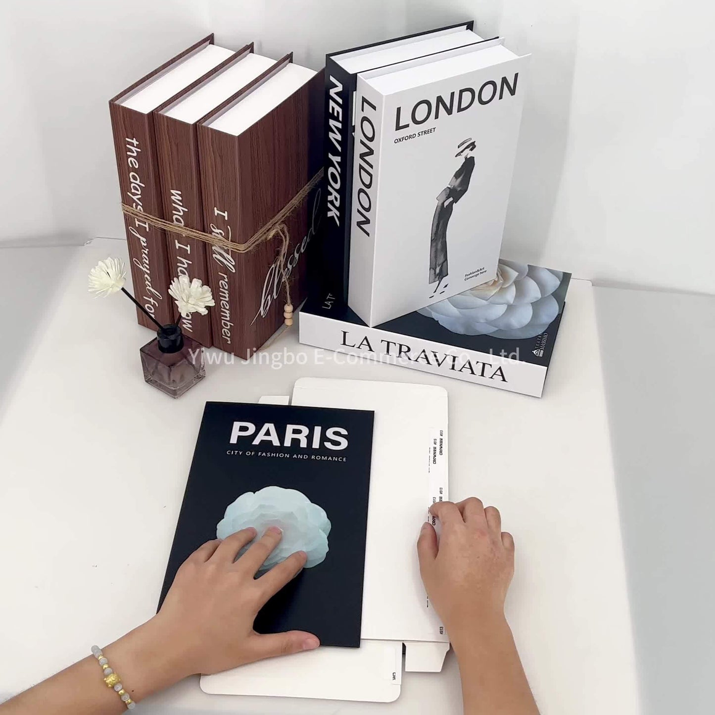 ChicDecor - Ensemble de 3 Livres Élégants pour le Style Intérieur