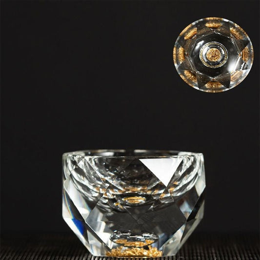 Floroux Diamant Cristal Verres à shot | 50ml | Verres à boire luxueux pour vodka, whisky, saké et thé