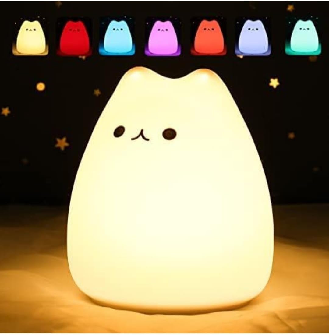Lampe de nuit élégante pour enfants – Chat rêveur