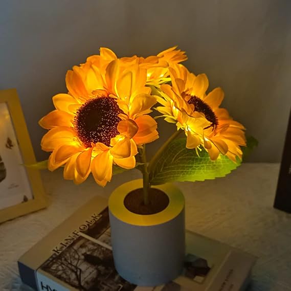Floroux – Lampe de table LED fleurs rayonnantes pour une pièce confortable et stylée