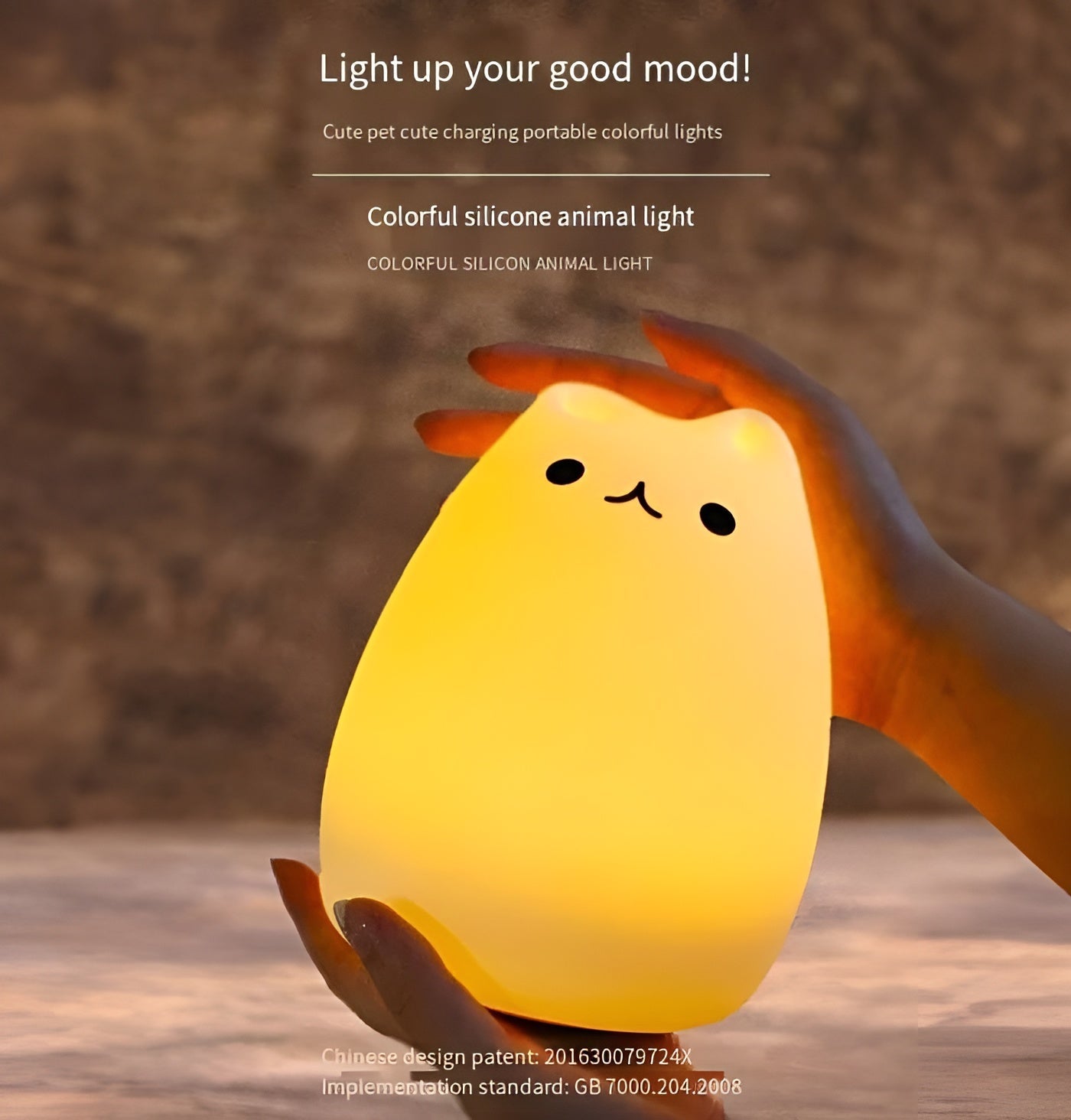 Lampe de nuit élégante pour enfants – Chat rêveur