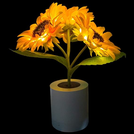 Floroux – Lampe de table LED fleurs rayonnantes pour une pièce confortable et stylée