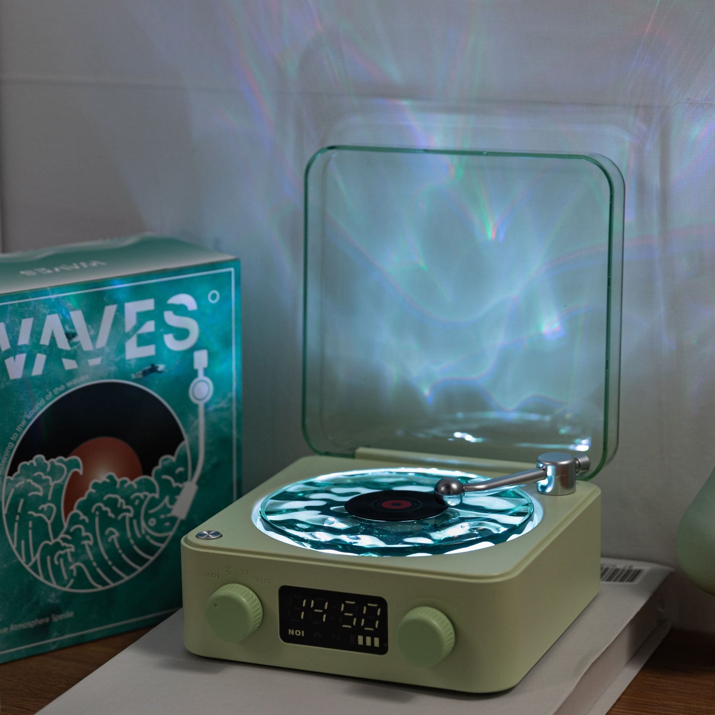 Waves Retro Lecteur de Vinyle Bluetooth