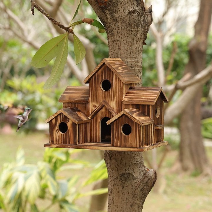 NatureNest – Style Élégant Maison de Oiseaux en Bois Fait Main