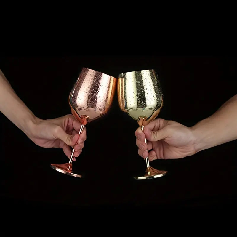 Verre à vin en acier inoxydable teinté miroir