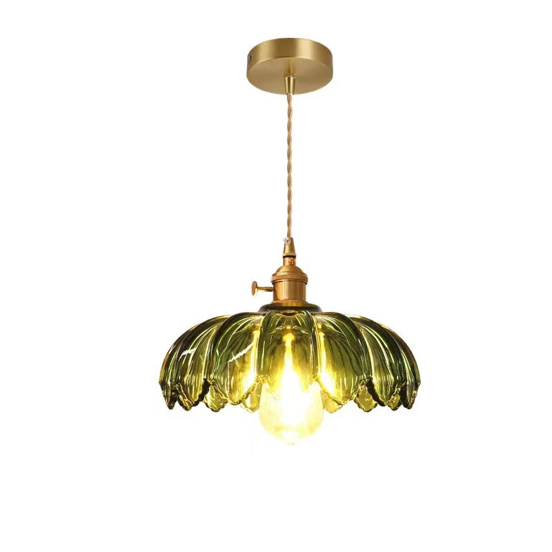 Lampe à pendentif en verre Floroux