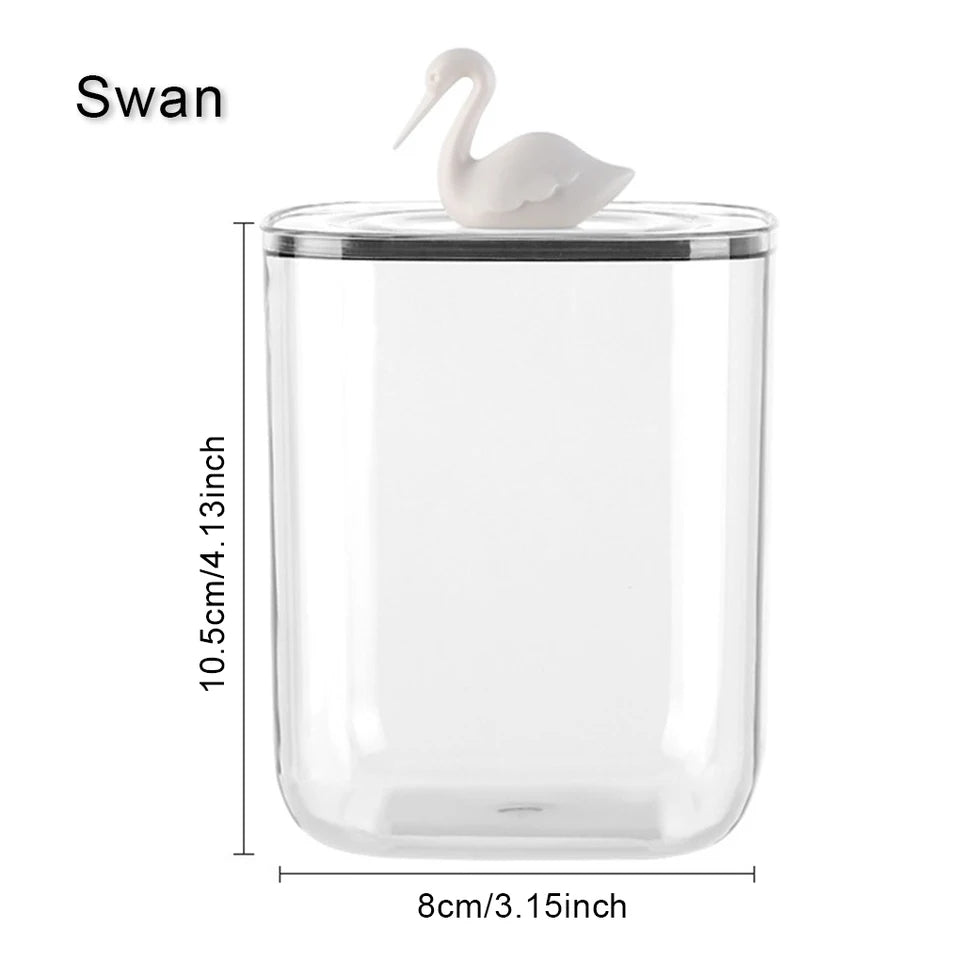 Boîte de rangement pour coton-tige transparent