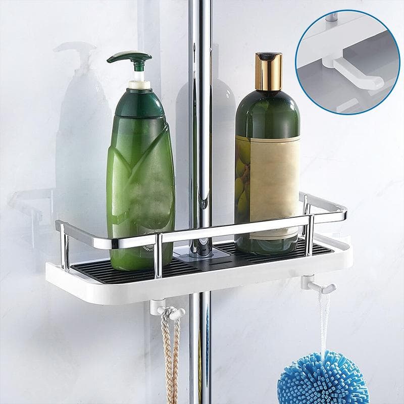 Support de rangement pour barre de douche dans la salle de bain