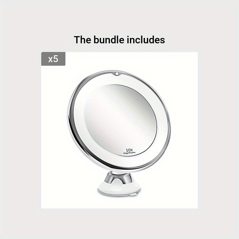 JESLED 10X – Miroir de Maquillage Rotatif avec Éclairage