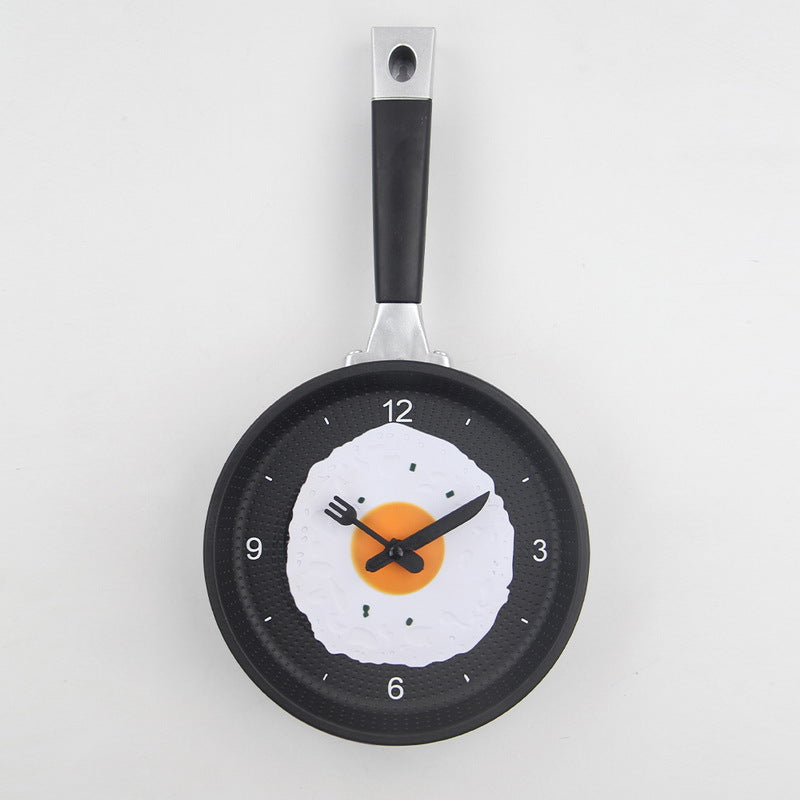 Fried Egg Wall Clock Floroux | Silent Clock | Simple Wall Clock | Creative Design for Kitchen and Home
