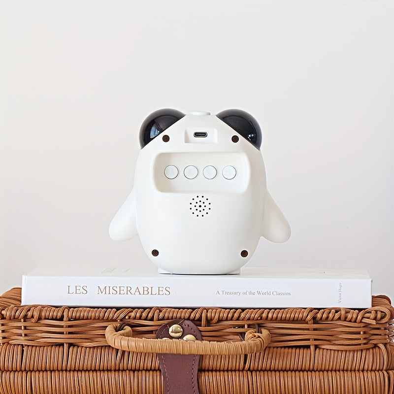 PandaGlow Horloge - Réveil Mignon Rechargeable avec Température