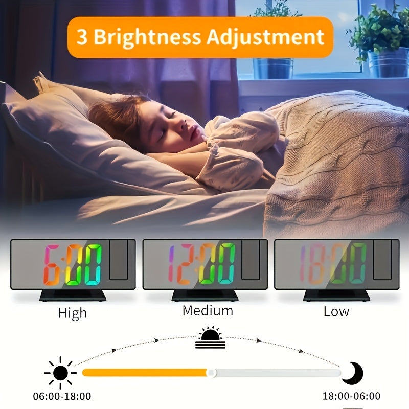 TimeView Horloge – Miroir Moderne Projecteur LED