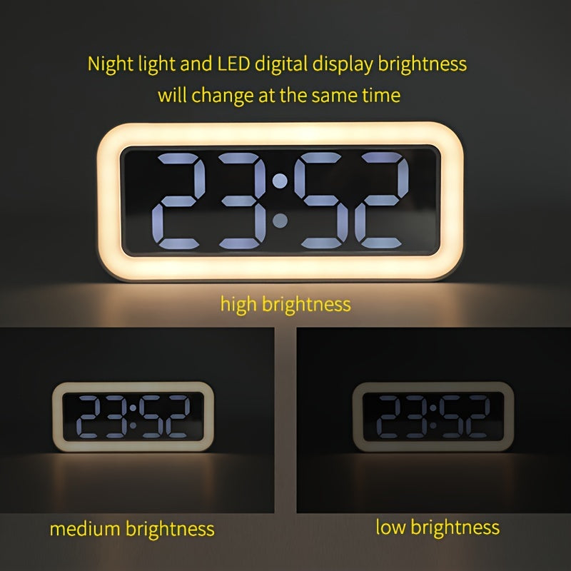 MirrorTime Réveil - Horloge miroir numérique élégante