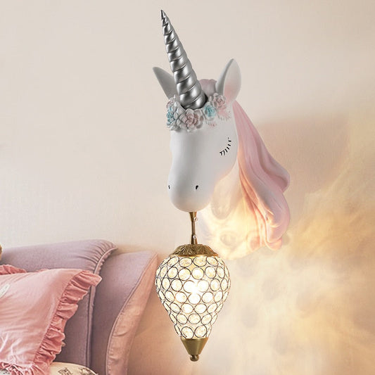 Lampe murale licorne magique pour enfants – Lumière ludique et chaude