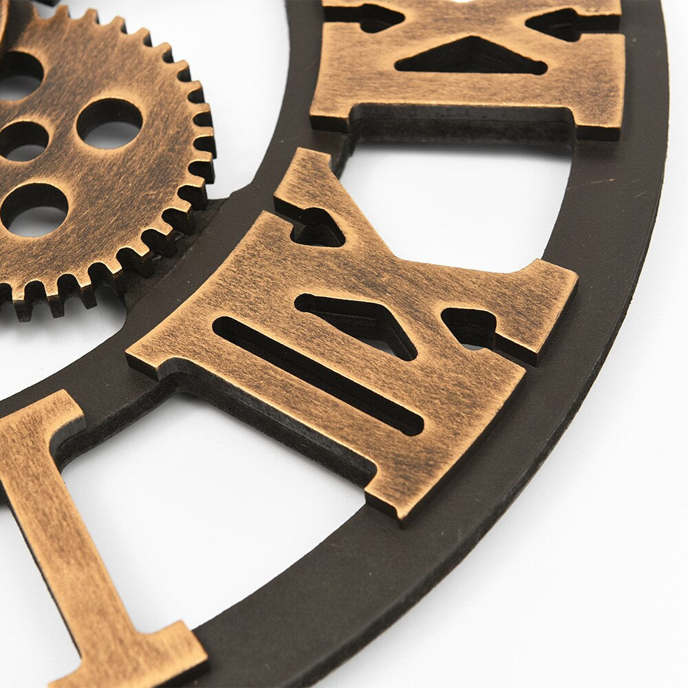 Horloge murale dorée luxueuse Floroux