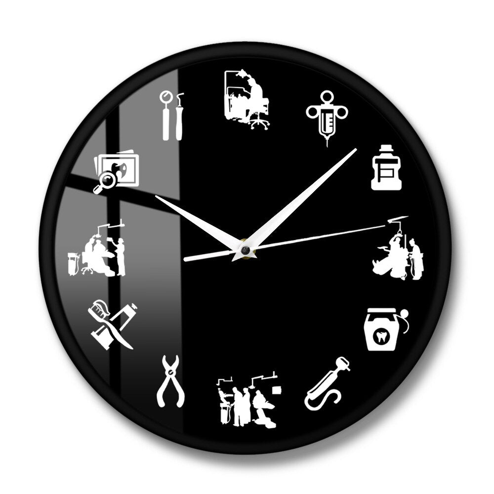Montre murale design dentaire élégant pour un intérieur moderne