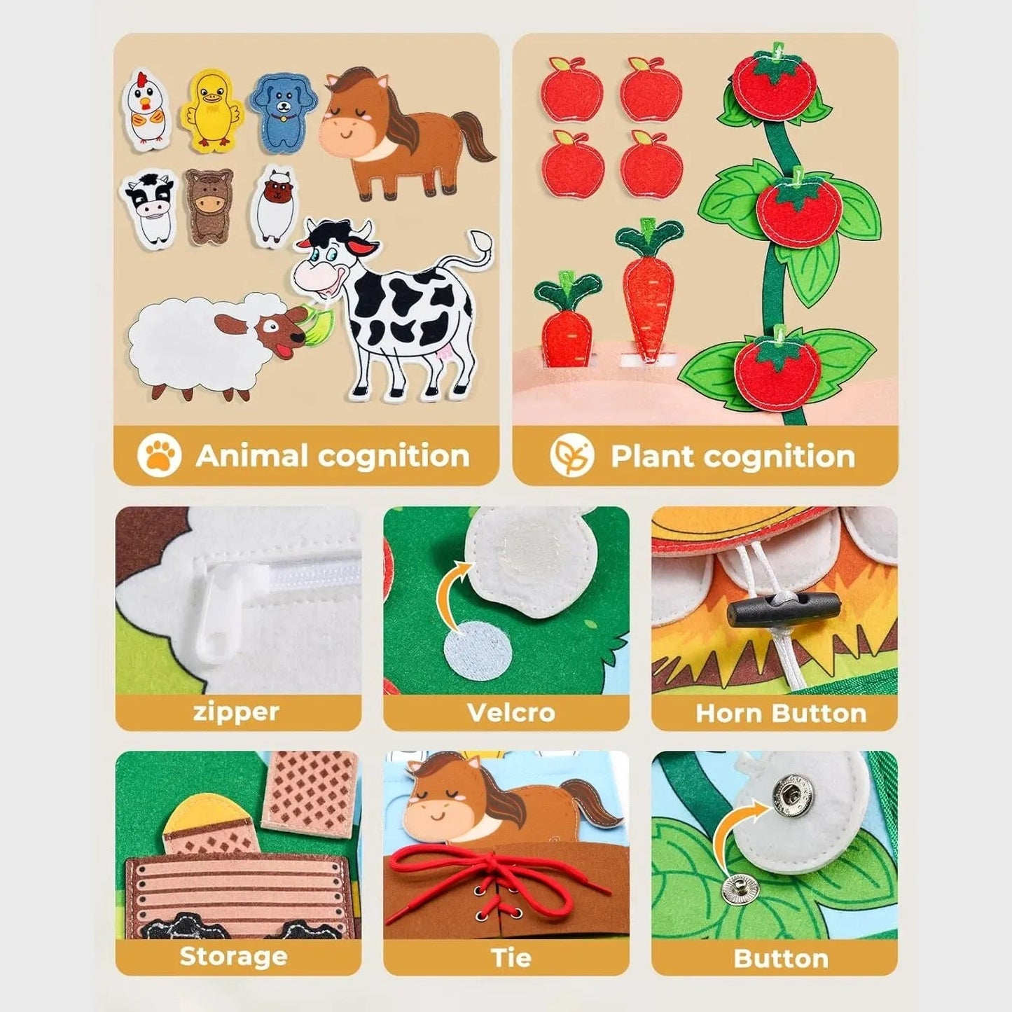 Livre créatif sur les animaux de la ferme - Pour les tout-petits et les enfants en bas âge