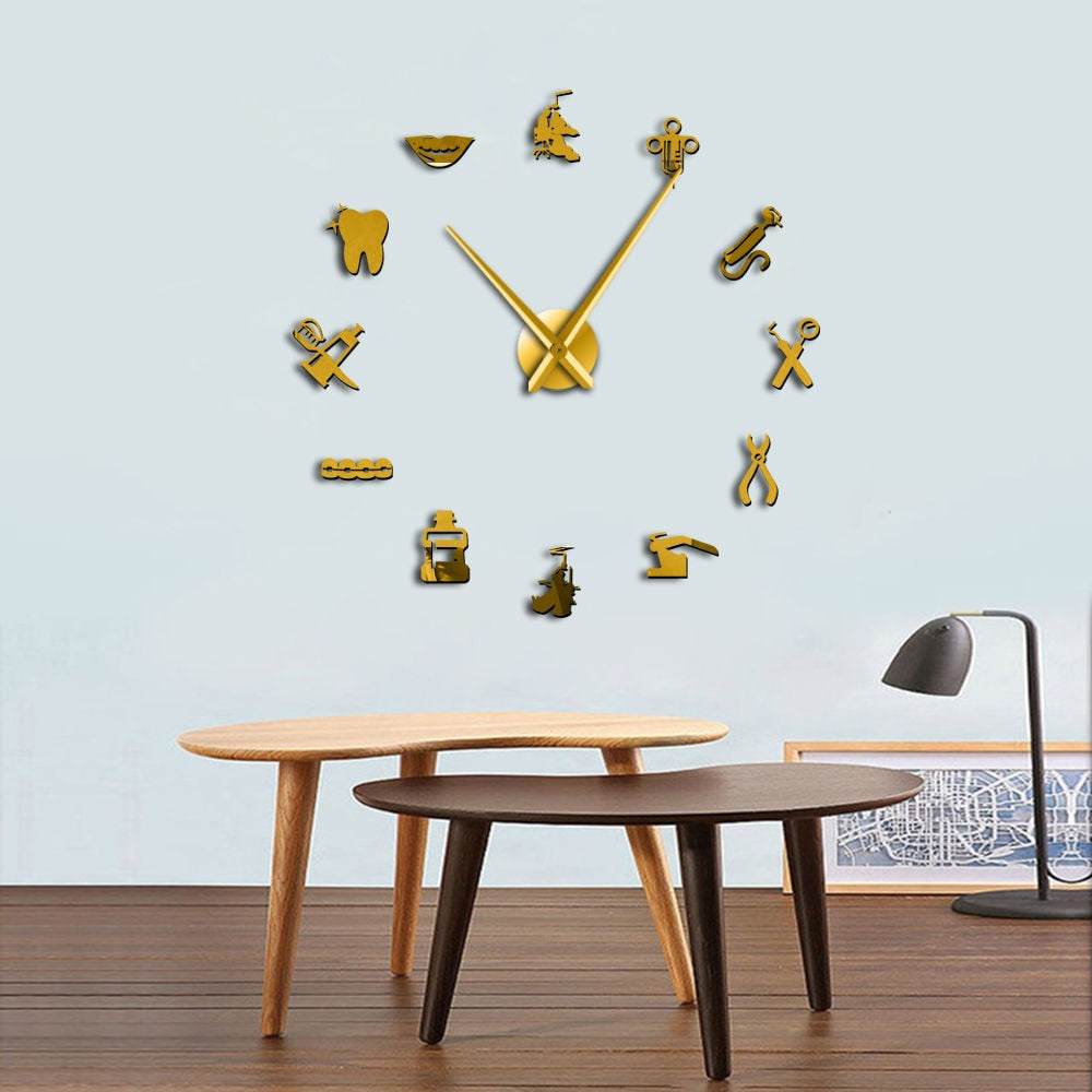 Floroux Élégance - Horloge Murale Élégante pour le Cabinet Dentaire