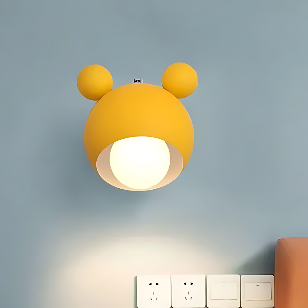 Floroux - Charmante lampe murale Mickey Mouse pour chambres d'enfants et espaces de jeux