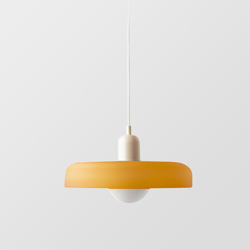 Suspension Floroux in colored glass | Elegant hanging lamp in Bauhaus style | Designer lamp for the living room and dining room
