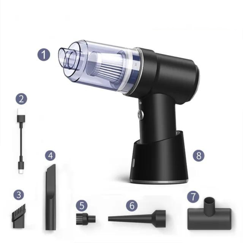 TurboClean | Aspirateur de voiture sans fil puissant 2-en-1