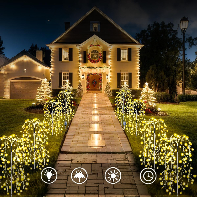 IllumiNuit Éclairage de jardin - Éclairage de jardin multicolore festif pour des nuits magiques
