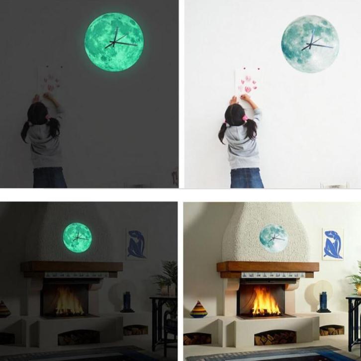 Horloge murale lune lumineuse – Éclairage élégant et affichage de l'heure